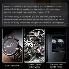 Automatic Watch Winder Quiet Motor USB Powered PU Material