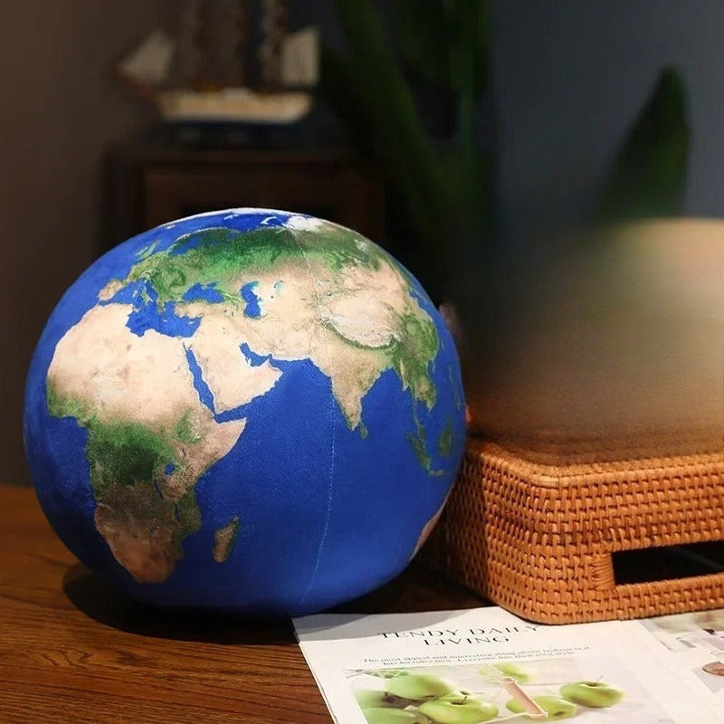 Spherical Earth Plush Toy Doll Realistic World Map Soft Material