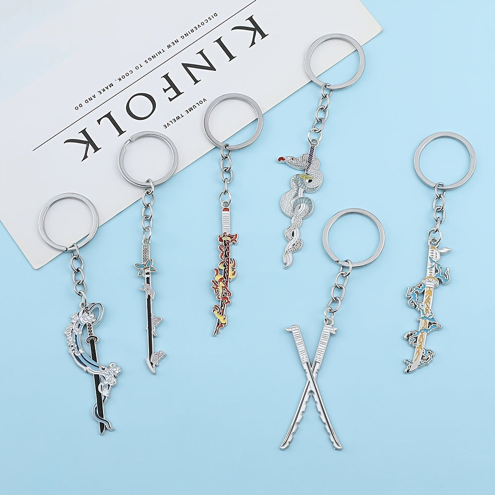 Anime Metal Weapon Keychain Pendant