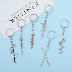 Anime Metal Weapon Keychain Pendant