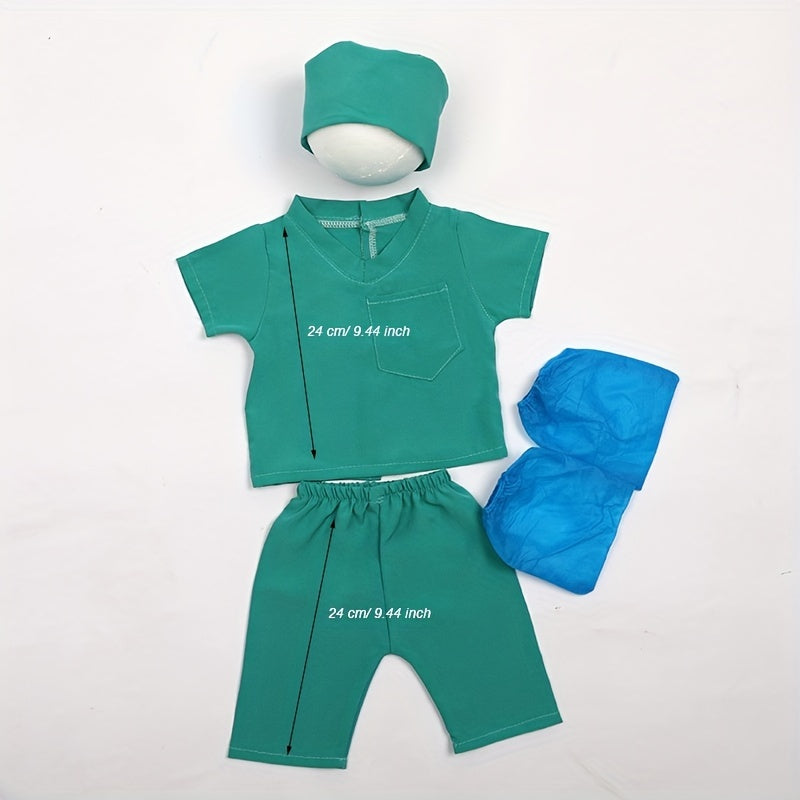 Newborn Photography Costume Baby Shooting Clothes Medical Suit Doctor Photo Stud