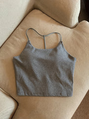 2pcs Girl's Solid Cami Top Padded Undershirts for Teens 13-20 Years Old