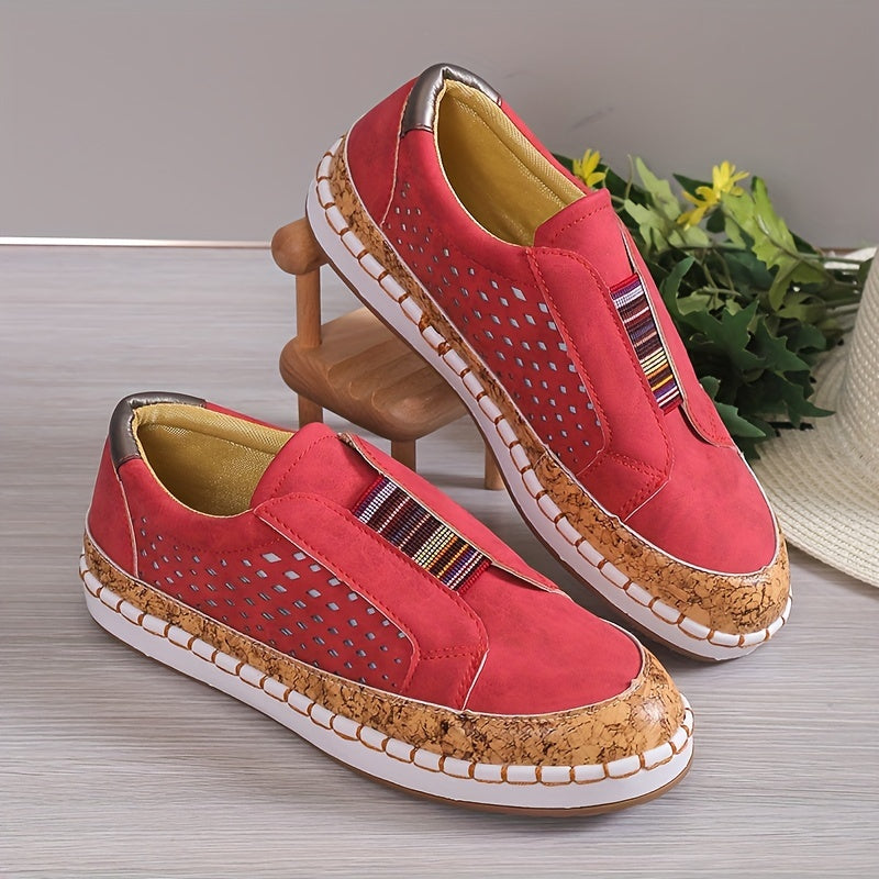 Women's Hollow Out Flat Slip On Outdoor Shoes