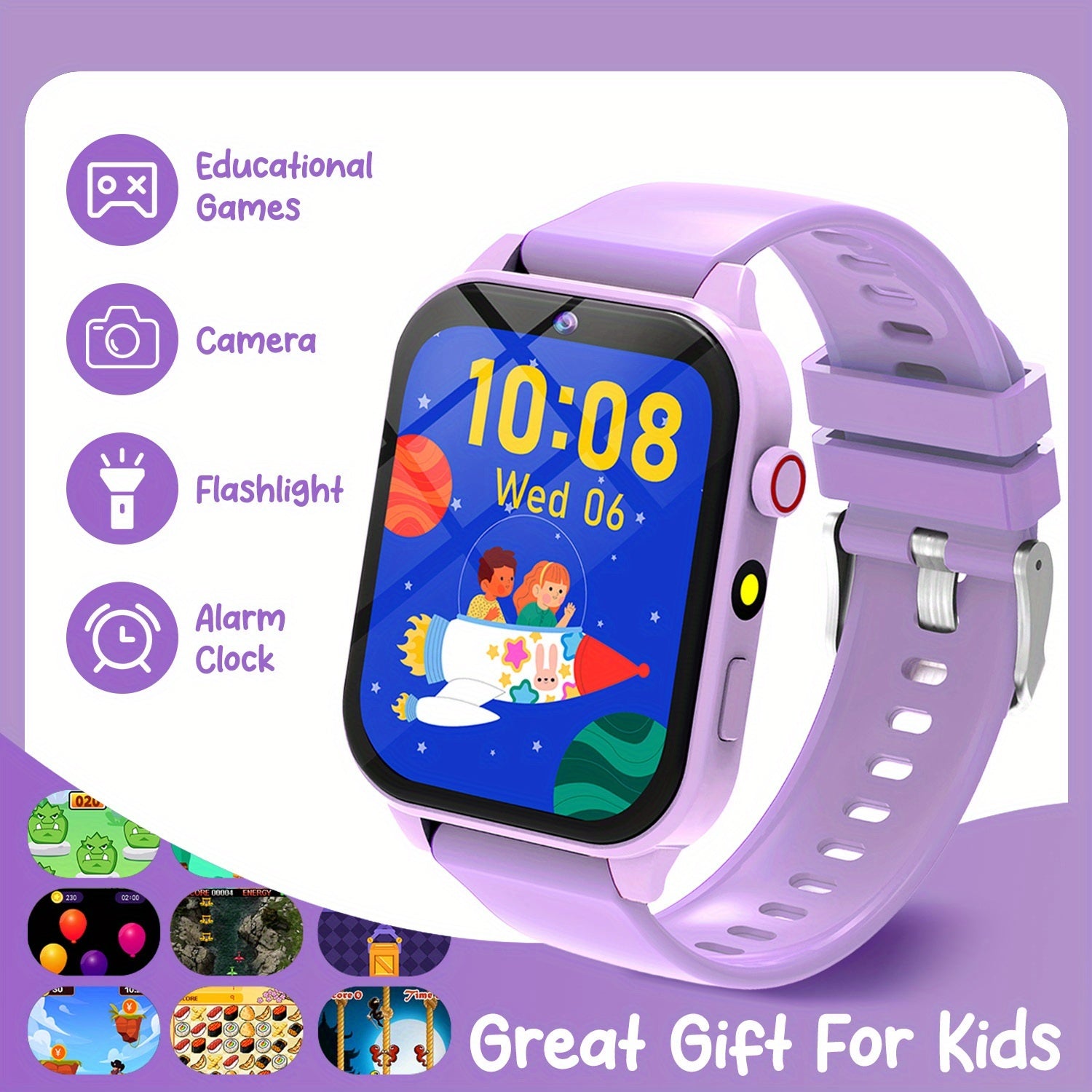 Youth Smartwatch with 18 Games Camera Music Player
