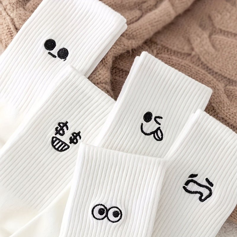 5 Pairs Women's Cartoon Print Socks