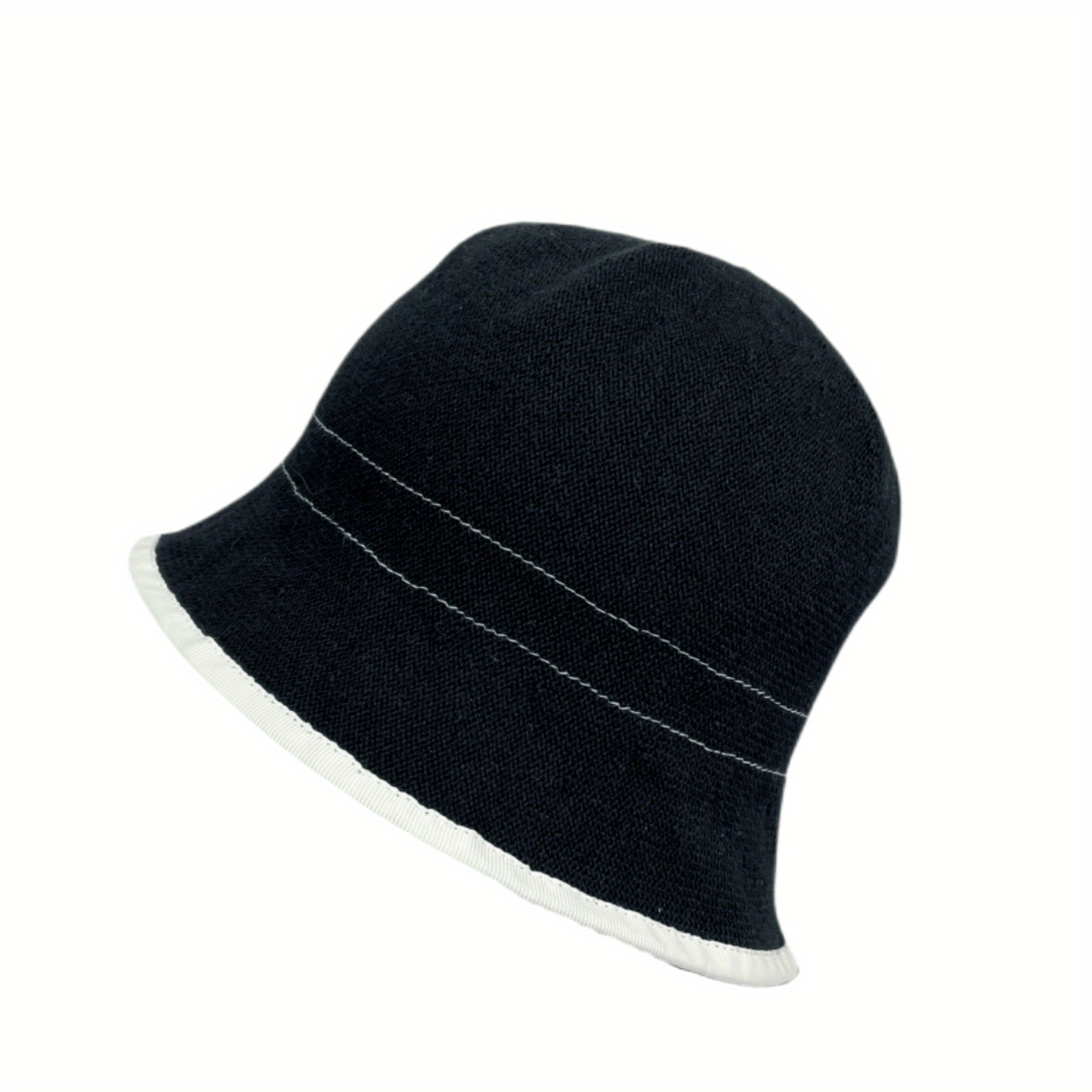 Cotton Bucket Hat Solid Sunscreen Foldable Cloche Women Outdoor