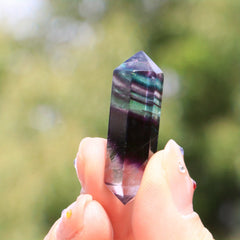 Natural Fluorite Double Pointed Pillar Crystal