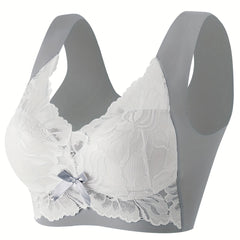 Floral Lace Wireless Bra Stretchy Intimates Lingerie