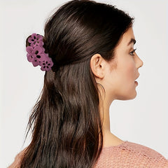 4pcs Matte Flower Hair Claw Style Female Headwear Hair Clips