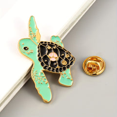 Cartoon Turtle Brooch For Men Creative Pins
