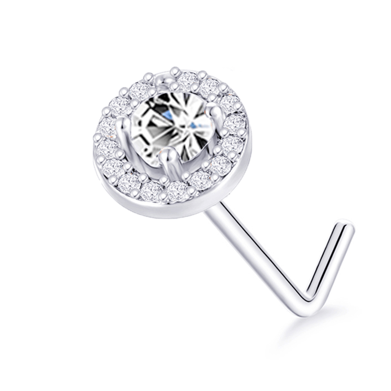 Stainless Steel Nose Ring Stud Flower Snowflake Butterfly Nose Piercing