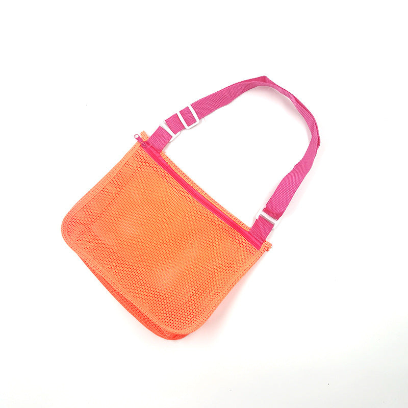 Children's Toy Storage Bag Hollow Seeable Beach Shoulder Bag