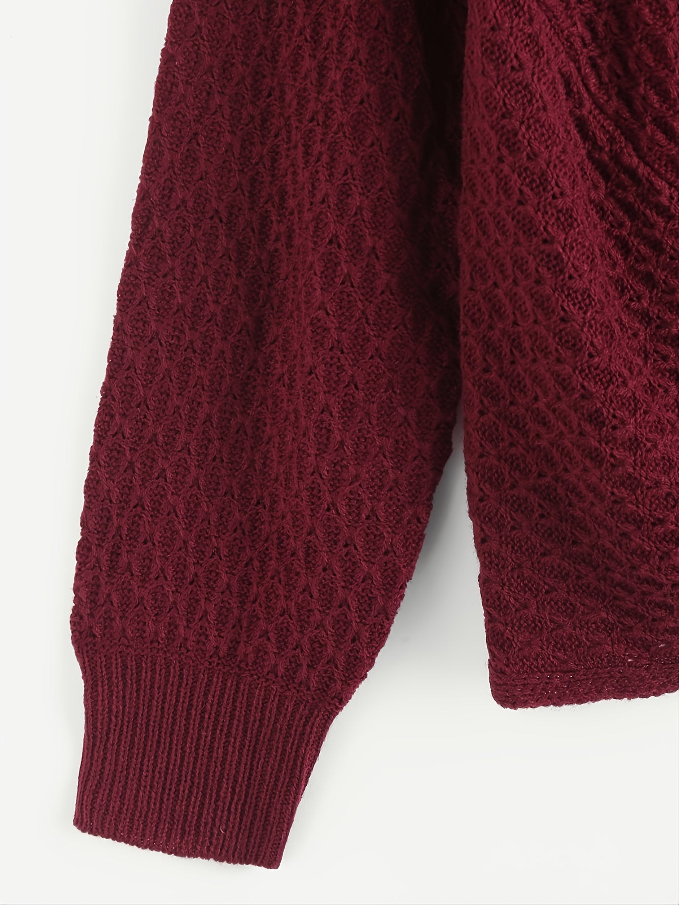  Twist Front Round Neck Long Sleeve Sweater