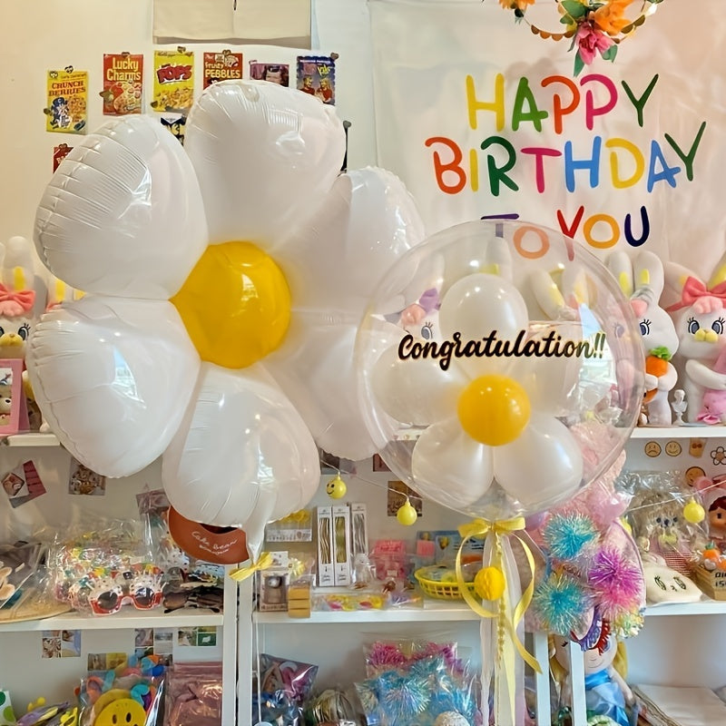 5pcs Daisy Aluminum Film Balloons for Parties and Events
