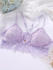 Sexy Plus Size Rhinestone Lace Bralette