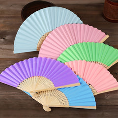 Bamboo Folding Fans for Wedding Party Decor