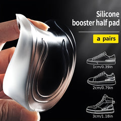 Silicone Gel Height Increase Insoles Heel Lifting Foot Care Protector Inserts
