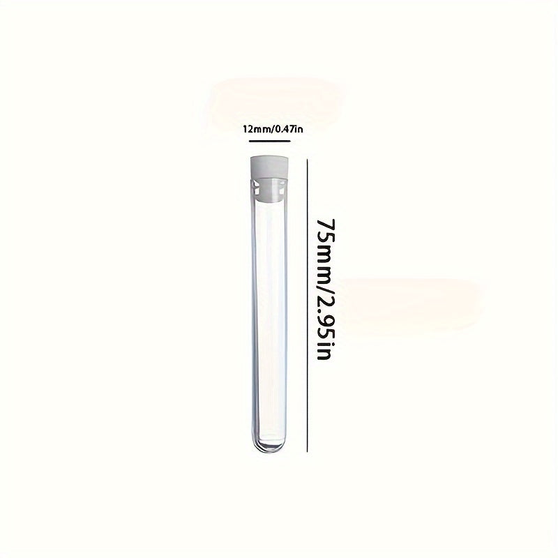 50pcs 5ML Transparent Plastic Test Tubes With Lid