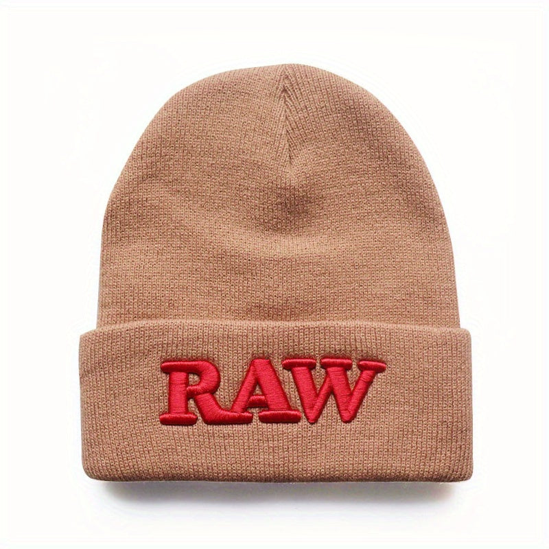 RAW Embroidered Beanie Hat