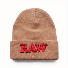 RAW Embroidered Beanie Hat