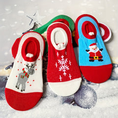5 Pairs Christmas Print Socks & Ankle Socks Women's Stockings