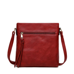 Vintage PU Crossbody Bag Retro Shoulder Phone Bag Women's Casual Grunge Handbag