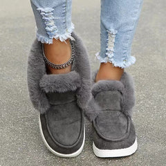 Women's Short Winter Boots Slip On Ankle High Snow Shoes