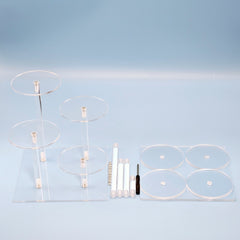 Acrylic Clear Display Rack 4 Compartments Jewelry Cosmetic Storage Holder