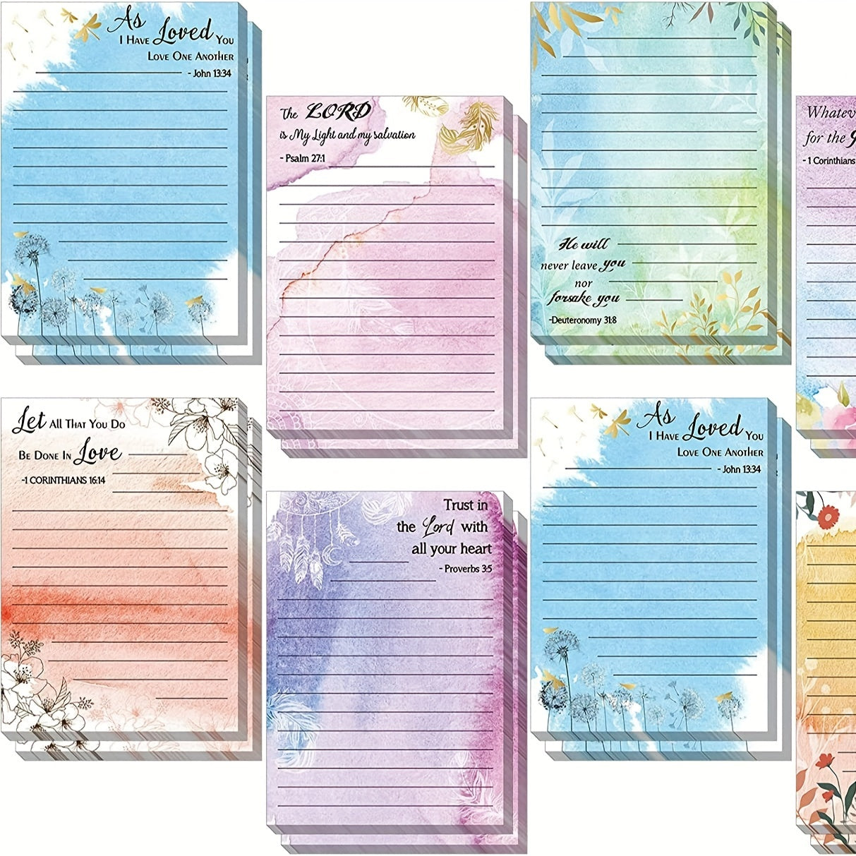 Colorful Flower Memo Notebook with Sticky Notes