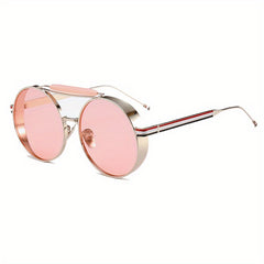 Men's Round Frame UV Protection Sunglasses for Holiday Outdoor Beach Travel