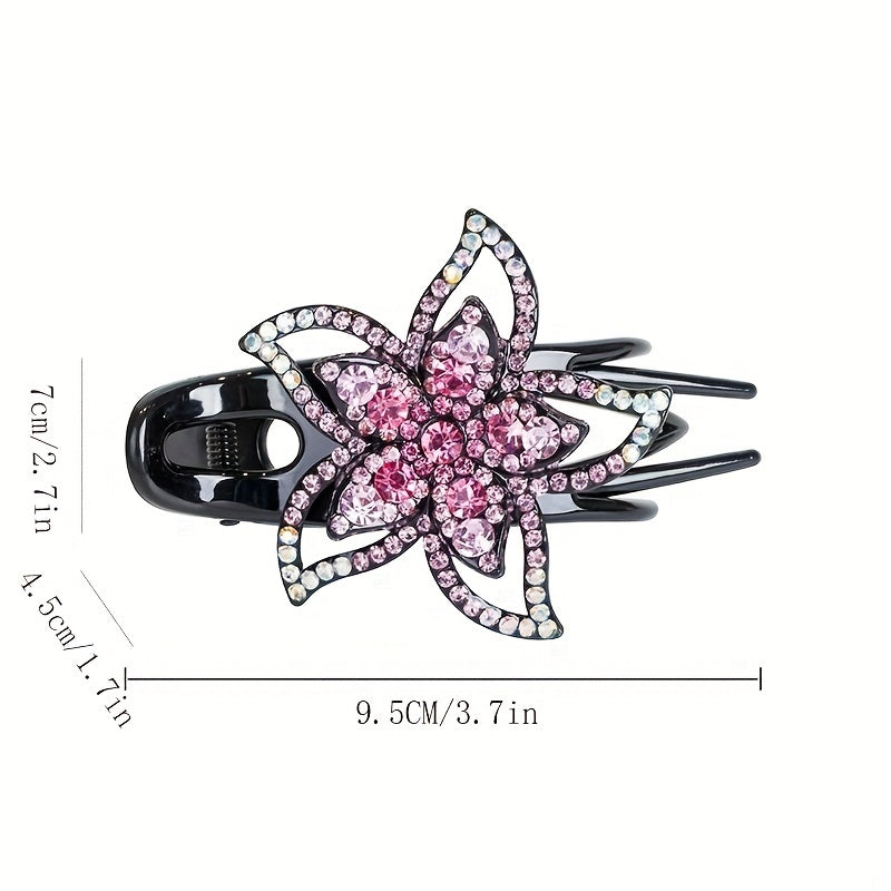 Rhinestone Flower Duck Billed Clips Hair Accessories