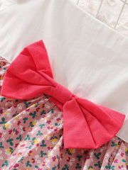Baby Girls Casual Ruffled Floral Dress For Summer Party