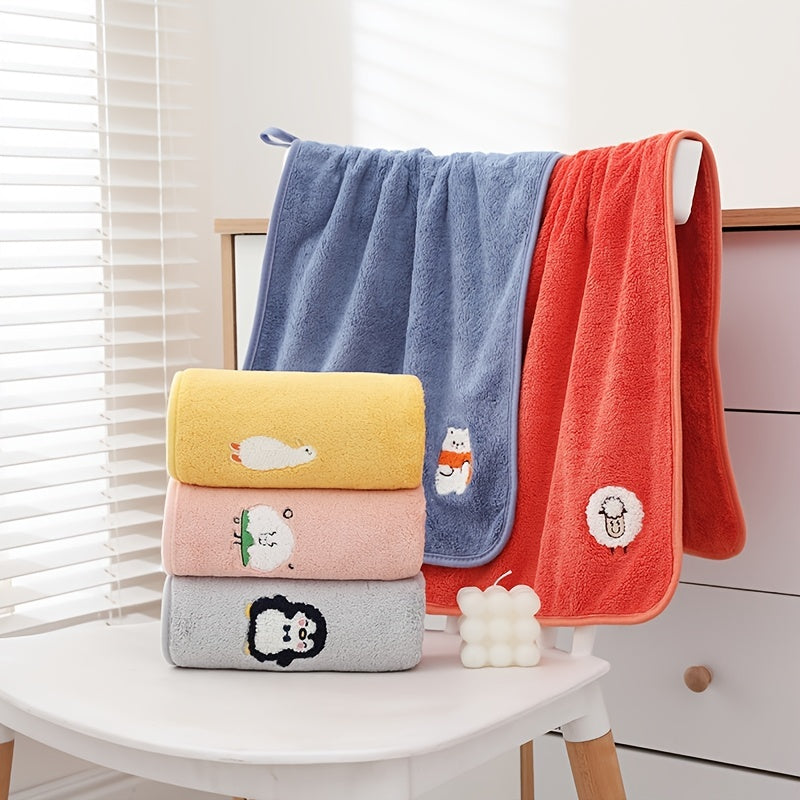 4pcs Soft & Absorbent Microfiber Hand Towels - Thickened Bathroom Face Towels