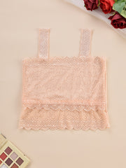 Jacquard Lace Tank Bra Seamless Wireless Bra