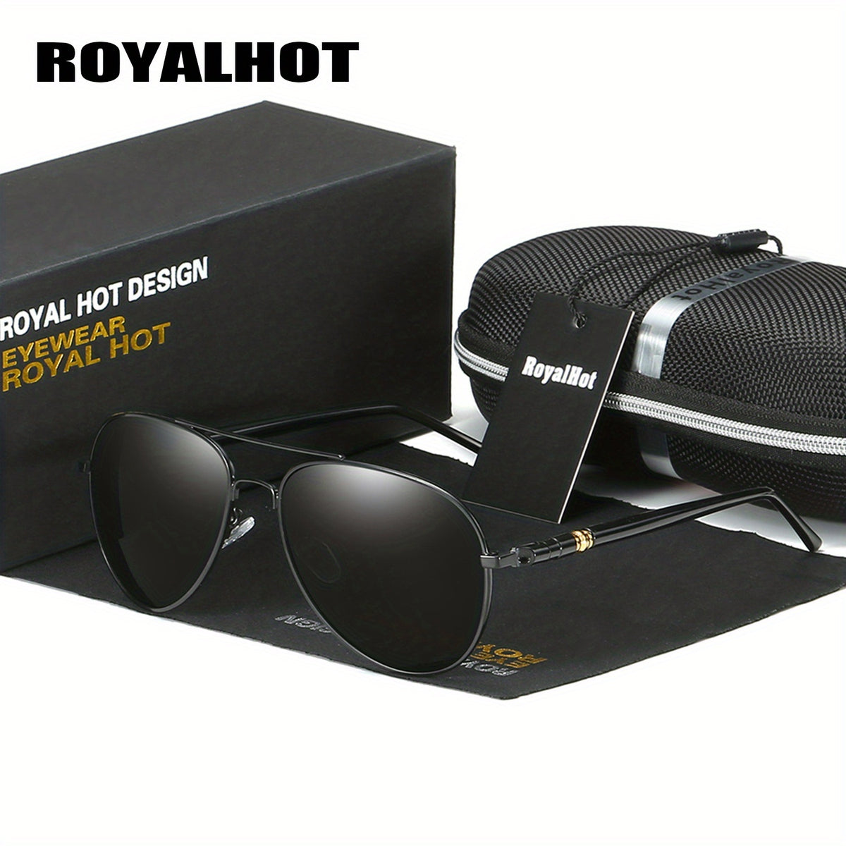 RoyalHot Men's Polarized Toad Mirror Sunglasses