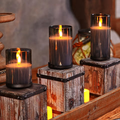 8 Mode Remote Control Gray Electronic Candle Lamp
