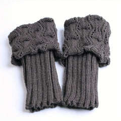 Winter Crochet Knit Boot Cuffs Ankle Leg Warmers Socks Women's Stockings