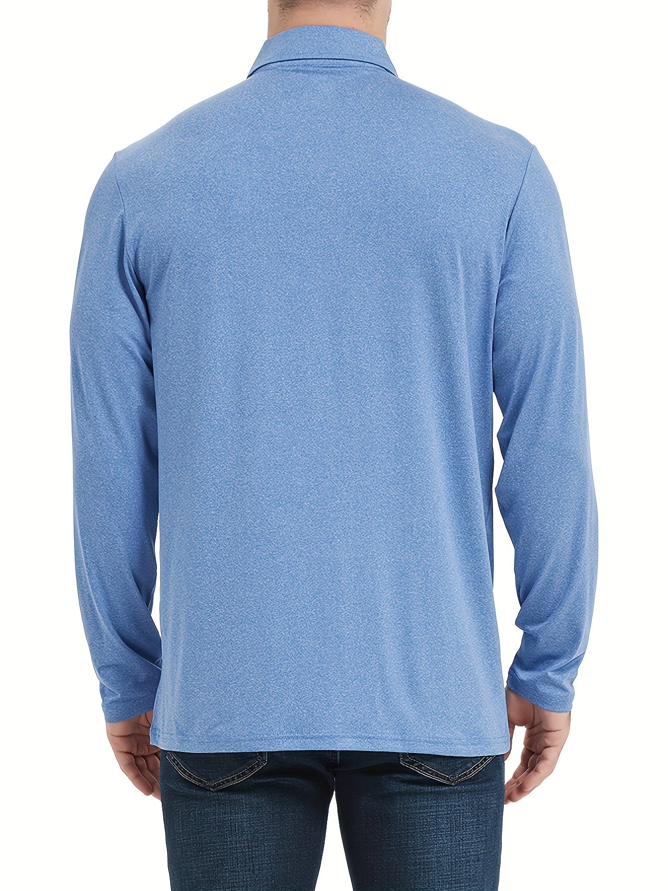 Mens Casual Long Sleeve Golf Tennis Shirt Quick Dry Equestrian Clothing