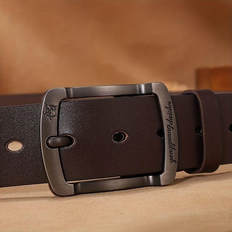 PU Pants Belt Retro Casual Business Buckle Belt For Men