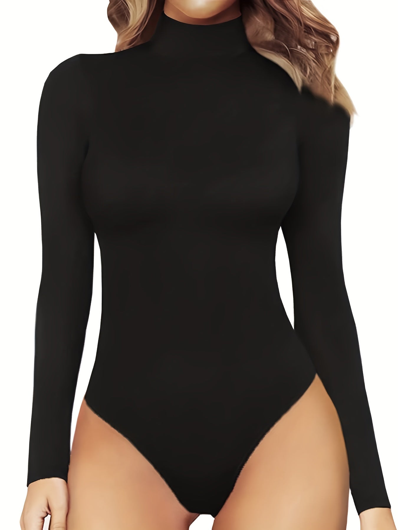 Seamless Shaping Bodysuit Tummy Control Slimming Long Sleeve Body Shaper