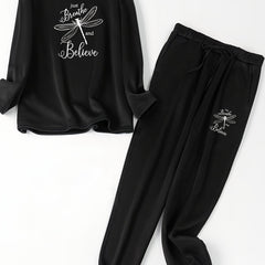  Dragonfly Fleece Lounge Set