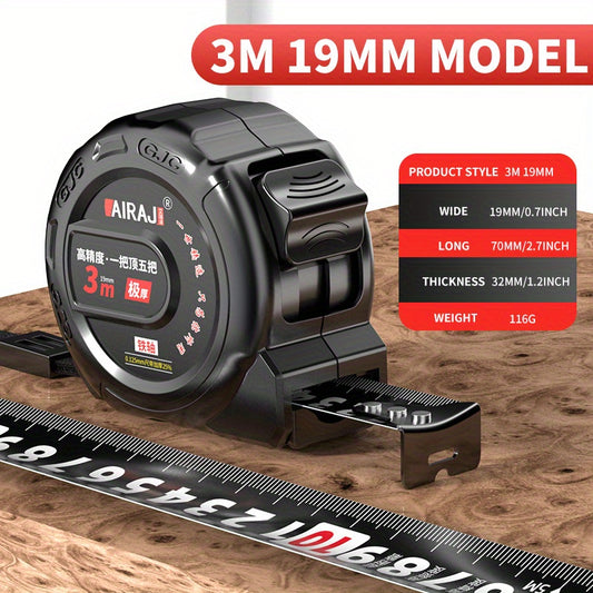 5m Steel Tape Measure Hardened Wear-resistant Anti-drop Self-locking 3ft 10m