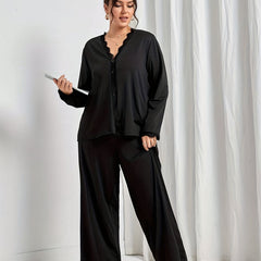  Lace Trim PJ Set