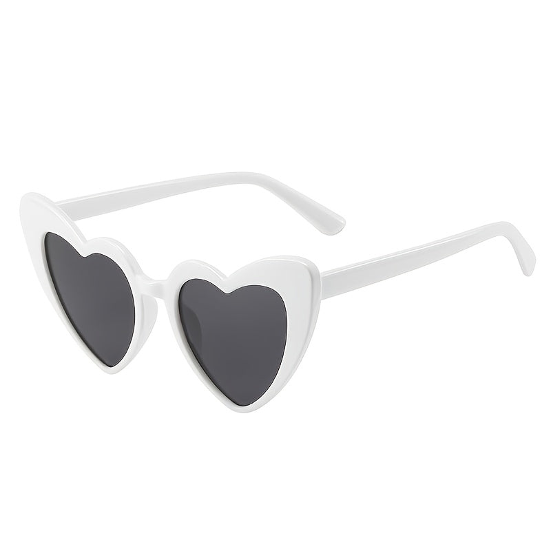 Vintage Heart Sunglasses Stylish Oversized Ladies Sun Protection Lenses