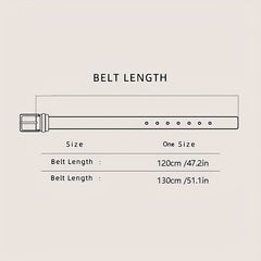Vintage Men's Double Circle Engraved Belt
