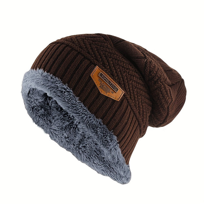Winter Velvet Thickened Knitted Pullover Hat