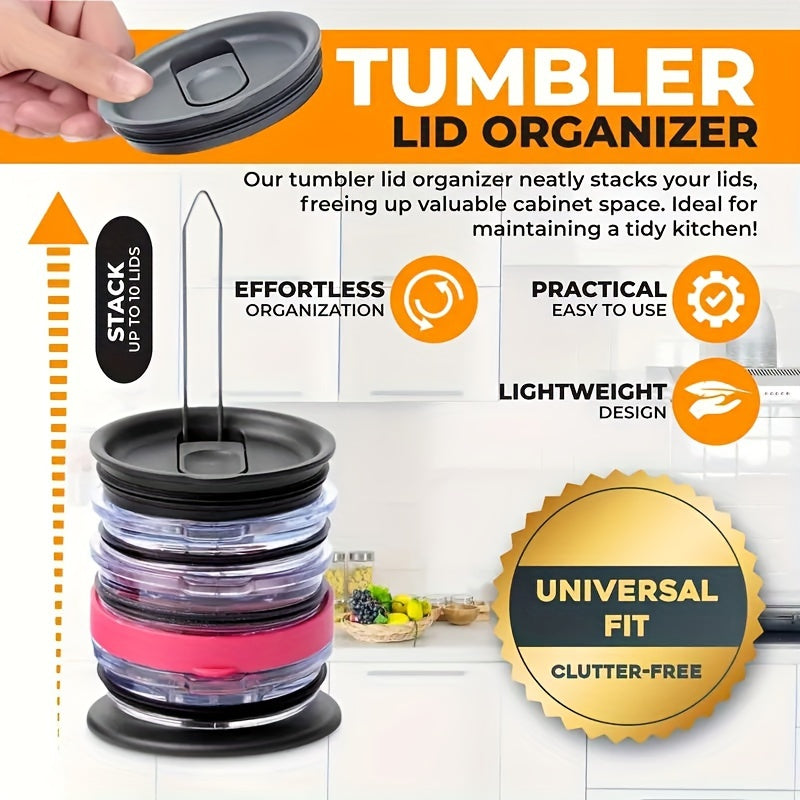 1pc Lid Storage Rack Space Saving Vertical Lid Organizer Cup Accessories