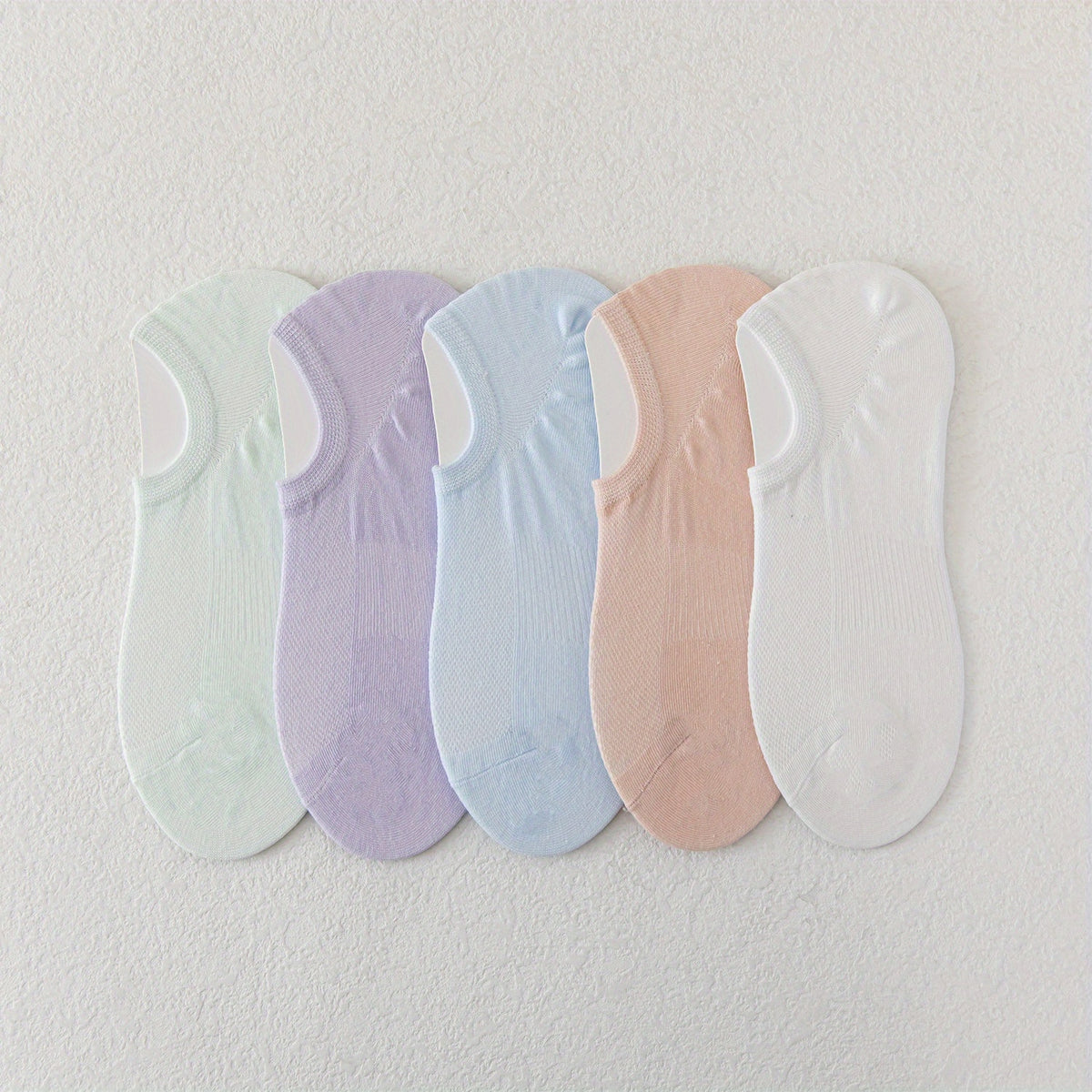 5 Pairs Women's Low Cut Ankle Socks Soft & Lightweight Solid Colors