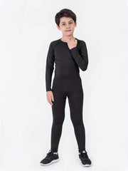 Boy's 2pcs Quick drying Training Suit Long Sleeve Top & Pants Set