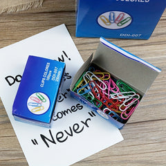 100pcs Multicoloured Clips Bookmark Paper Clips For Office